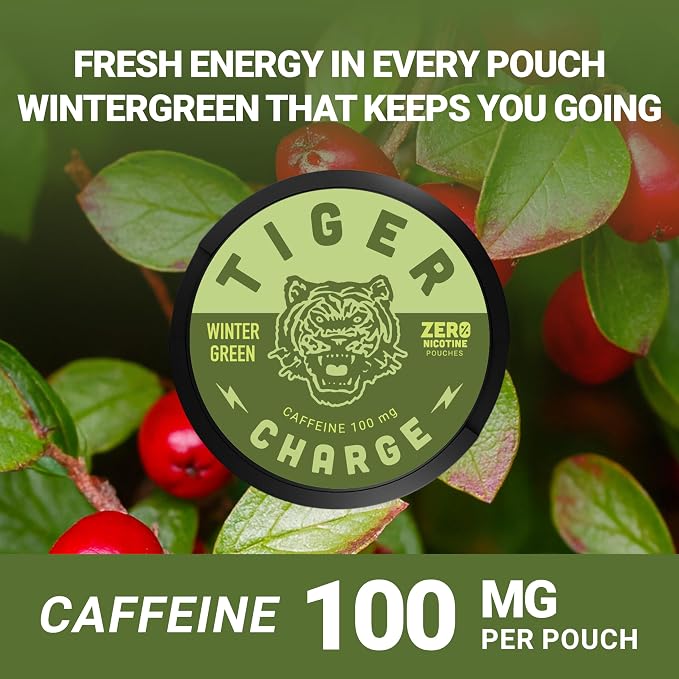 Tiger Charge - 100mg Caffeine Pouch - Winter Green
