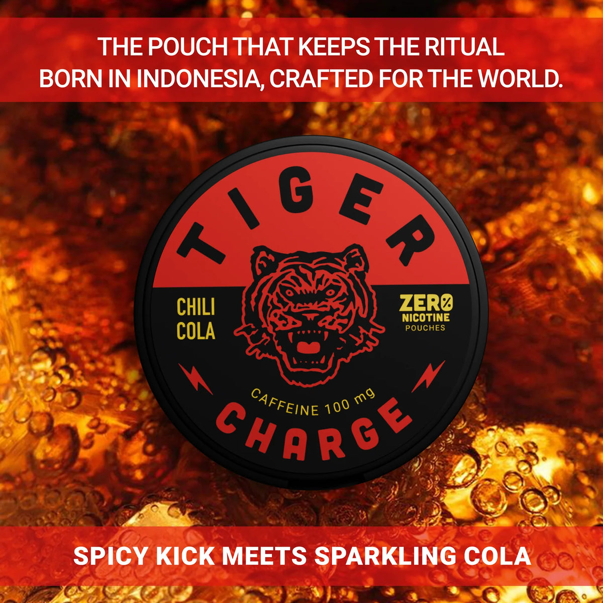 Tiger Charge - 100mg Caffeine Pouch - Chili Cola