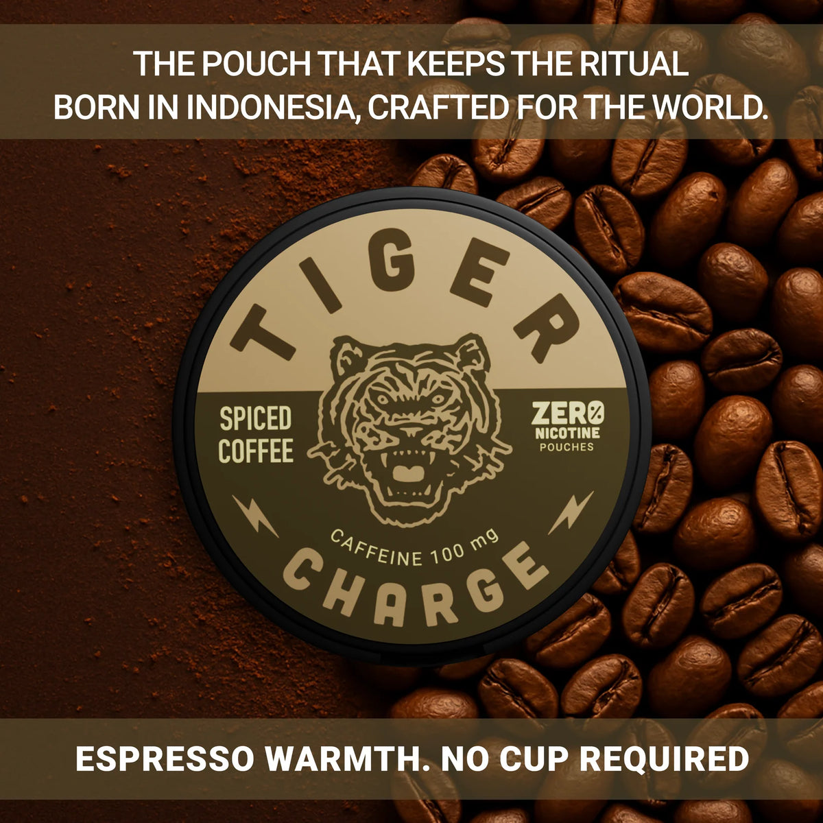 Tiger Charge - 100mg Caffeine Pouch - Spiced Coffee